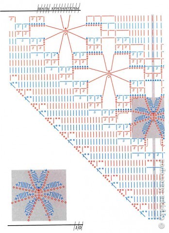 Добавила схему шали "Хризантемы" из книги "Русские узоры", вдруг кого то вдохновлю... (фото 9)