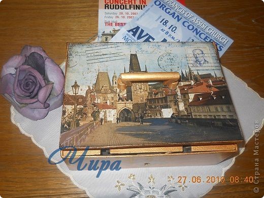 Здравствуйте,дорогие гости! Сегодня я покажу свою очень необычную работу. Второе рождение старинной шкатулки. (фото 1)