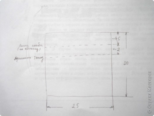 типа чертежик :))) В Размерах исходила из имеющегося лоскутка - а так полный простор фантазии.. (фото 3)