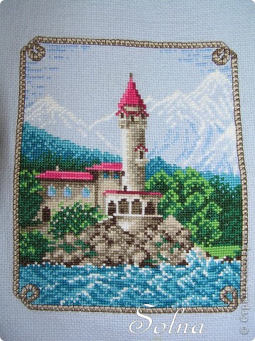 Замок - канва, мулине (фото 4)