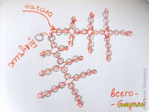  Снежинки из бусин (фото 2)