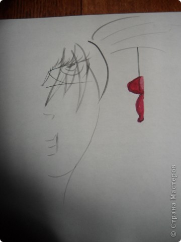 Половина лица. Не пойму, толи аниме, толи нет. Люблю рисунки черного цвета с единственным ярким фрагментом. (фото 6)
