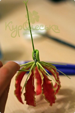 ГЛОРИОЗА мастер-класс. Холодный фарфор, полимерная глина, керамическая флористика. (фото 49)