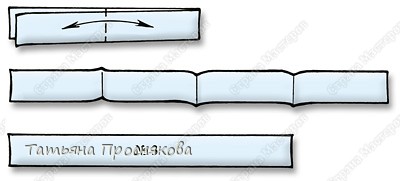 Полоска №3. Равна три четверти полоски № 1. Раздели складыванием полоску №1 на 4 части, затем отрежь одну часть. (фото 9)