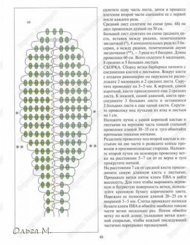 Ветка барбариса из бисера+СХЕМА! (фото 5)