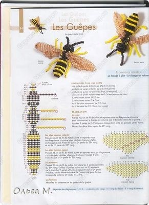 Вот наконец-то нашла схему осы! С удовольствием делюсь с теми, кому это интересно! Правда сама я делала не по ней! Но в принципе похожа очень!!! (фото 2)