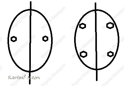 Маленькие кружки - это капельки клея. Надо чередовать нанесение клея. Сначала, как на первой картинке, а потом, как на второй. Когда клей высохнет, то получатся такие яички, как на предыдущем фото. На каждое яичко у меня ушло по 8-мь листиков. (фото 5)