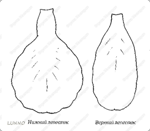 Вырезаем 9 лепестков:
3 «нижних» и 3 «верхних» одного размера (в моем случае 10 см)
еще 3 «верхних» размером в 1/3 от больших лепестков
Здравствуйте, Надежда!

Давайте разбираться, в чем дело!

1) Бывает очень тонкая креповая бумага, которая даже просто руками практически не тянется. Она будет рваться.
2) Ткань, которую вы используете не должна тянуться, можно использовать носовой платочек
3) Поверхность должна быть твердая на которой вы скручиваете лепестки
4) Вырезайте лепесток, чтобы его ось совпадала с линиями на бумаге, а НЕ перпендикулярно им!
Честно говоря, не знаю какие еще могут быть причины, возможно вы слишком сильно закручиваете ткань, попробуйте сделать оборот не больше чем в 90 градусов

Вырезайте лепесток так, чтобы его ось совпадала с линиями на бумаге, а НЕ перпендикулярно им!
 (фото 3)