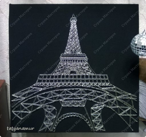 String Art. Эйфелева Башня. (фото 1)