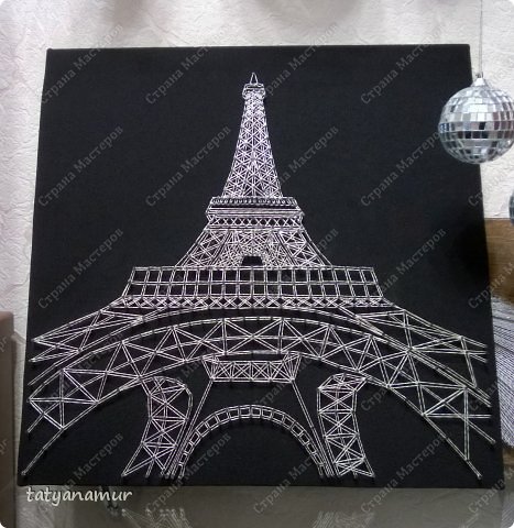 String Art. Эйфелева Башня. (фото 4)