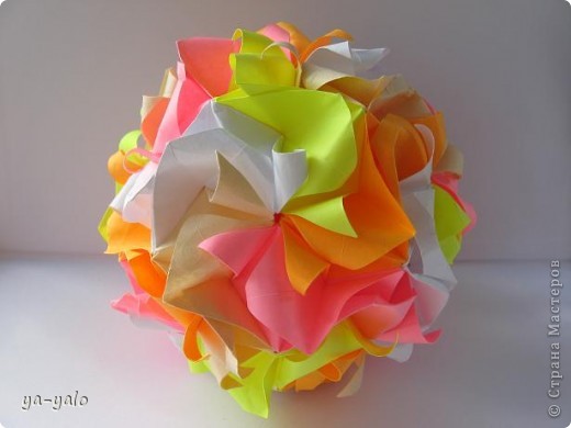 Bella by Ekaterina Lukasheva
бумага офисная 9*9
http://kusudama.me/#/Bella/Bella/bell4 (фото 1)