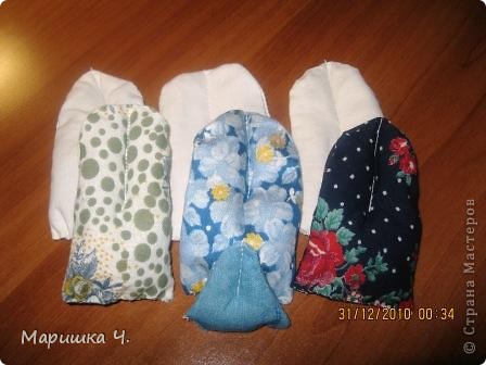 Сшила из кусочков ткани такие тушки (фото 2)