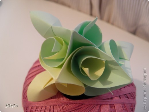 Мастер класс *Origami Aquilegia flower* (фото 20)