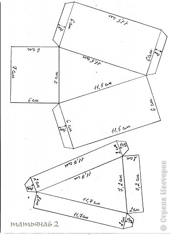 Схема коробочки бонбоньерки. (фото 7)