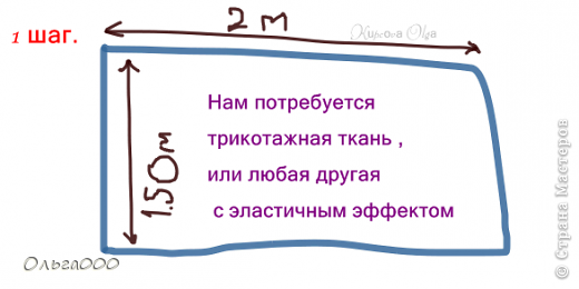 Ну ,а теперь подробней:
Нам понадобиться трикотаж ,2 метра (фото 5)