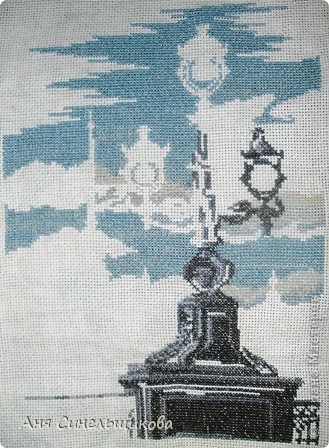 +1 неделя. Всю неделю вышивала небо одним цветом (фото 3)