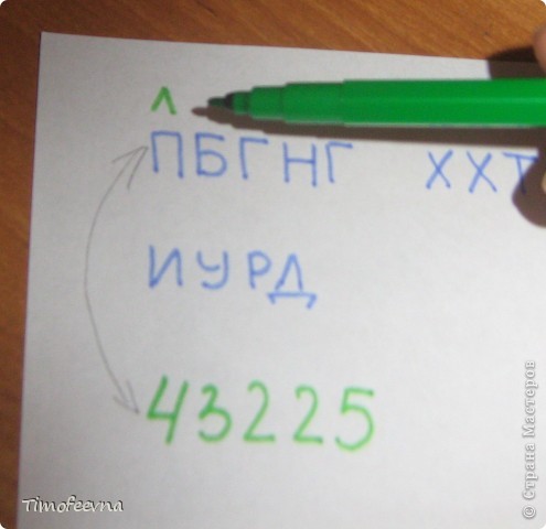 Ставим над буквой <font color=blue>П</font> букву <font color=green>Л</font>. (фото 6)