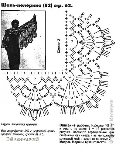 Модель шали взята из интернета. Здесь описание работы. (фото 4)