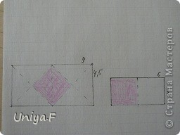 Здесь показано, как рассчитать нужный размер бумаги. Выделенные квадратики одного размера. (фото 3)