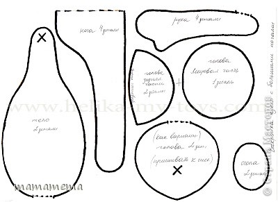 Выкройка, по которой шилась Солнышка. Еще есть вариант в блоге у Наташи Радуги! МК и сама выкройка здесь http://www.helika-my-toys.com/p/blog-page_02.html (фото 11)