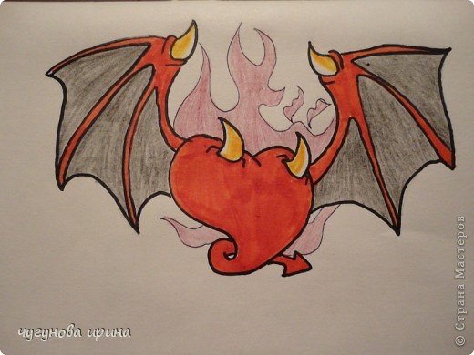 http://www.dragoart.com/tuts/1715/1/1/how-to-draw-a-winged-devil-heart.htm (фото 7)