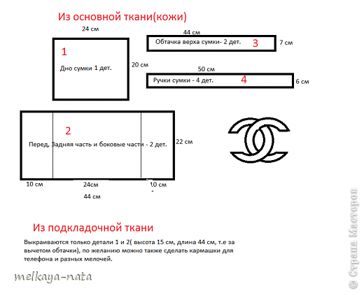 Нам понадобиться:

1. Кожа или кож. зам. 

2. Подкладочная ткань 

3. Кнопка застежка ( для сумок)- 1 шт.

По желанию ( их можно и не ставить) 4 кнопки и 16 заклепок.

Выкройка для сумки придумывала сама( так что не обессудьте) (фото 2)