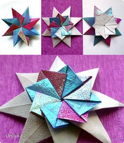 Name: Leonardo Star
Designer: Uniya Filonova
Units: 8
Paper: A4 ratio
Joint: no glue (фото 5)