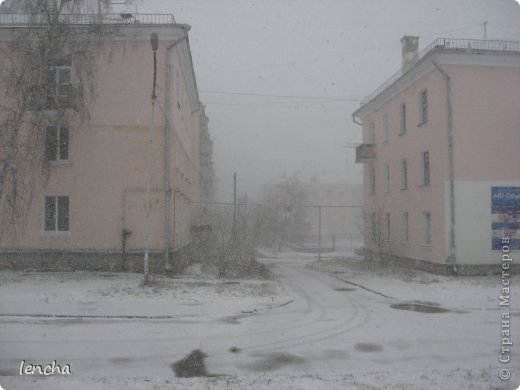 А это---бонус.............как я не пыталась, но через окно не получилось сфоткать ту бурю, которая бушевала у нас минут 15-20!!!!!! Налетел бешеный ветер и мега-снегопад!!!!!!!!!!!!!!! (и именно в этот момент мой сын ходил за хлебом в магазин, находящийся в нашем дворе................это, буквально метров 20-30 от дома............ Вы не поверите, но когда он вернулся домой, то на голове у него был целый сугроб!!!!!!!!!!! Вот такая у нас "весёлая" уральская погода!!! ;))) (фото 7)