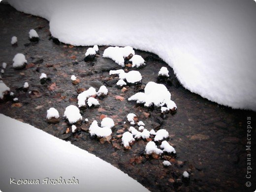 Ручей ещё не замёрз - бежит, журчит.  (фото 14)