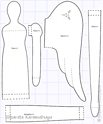 Шила вот по этой выкройке.(крылья и штаны мне не понадобились.) (фото 2)