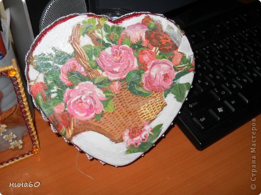 за одно мгновение надекупажила вот такое сердце-у моего мужа день рождение 14февраля-ждем гостей.. (фото 13)