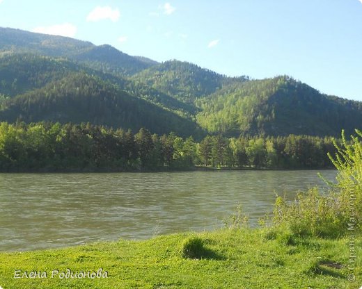 Природа начинается сразу за городом. Вернее природа-то у нас прямо в городе. Абаза окружена горами, вдоль всего города течёт река Абакан и тянется сосновый бор. Но там всегда много отдыхающих. А мы выбрали  тихое место, минут 20 езды от города. (фото 2)