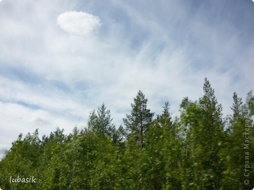 Когда ехали за городом на дачу,  очень понравилось небо и я сфотографировала прямо из машины на ходу в боковое окно. (фото 10)