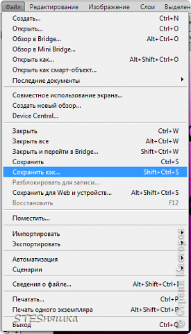Далее сохраняем. Нажимаем Файл -> Сохранить как... (фото 17)