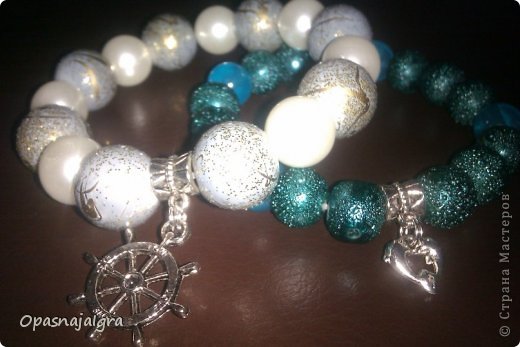 Браслеты из натурального камня и стекла:"Shamballa ",  "Wrap Bracelet в стиле Chan Luu и т.д.(часть 2) (фото 20)