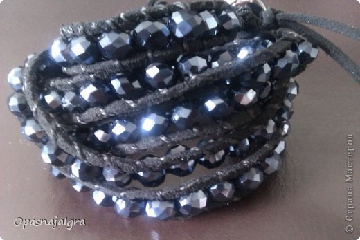 Браслеты из натурального камня и стекла:"Shamballa ",  "Wrap Bracelet в стиле Chan Luu и т.д.(часть 2) (фото 10)