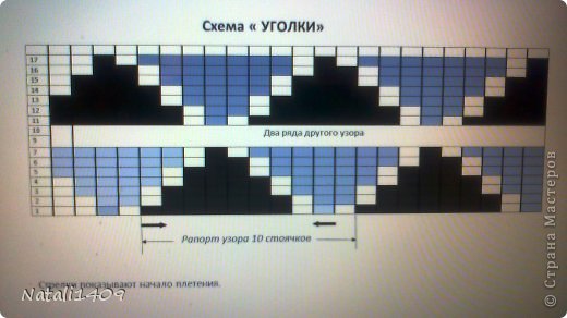 Это ориентировочная схема. Используем в плетении два цвета. (фото 3)