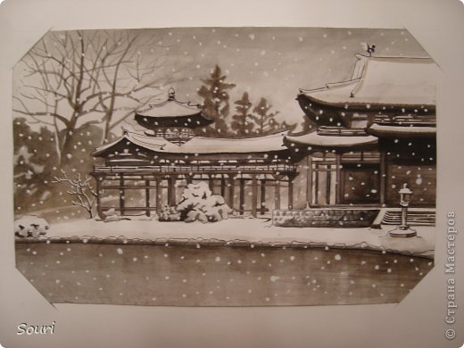 "Evening Snow at Byodoin Temple" (фото 1)