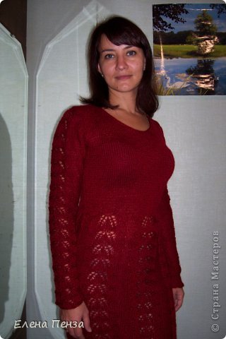 Связала сестре платье. Пряжа ANGORA RAM 40% мохер, 60% акрил, 100гр- 500м (фото 1)