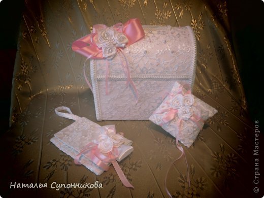 сундучок для денег, подушечка для колец, сумочка невесты (фото 10)