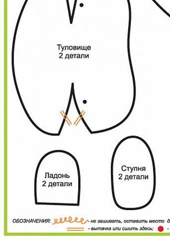 Если кому пригодится - я хотела большого мишку и схему увеличивала. 4 распечатанных листа склеила и вырезала шаблоны. (фото 5)