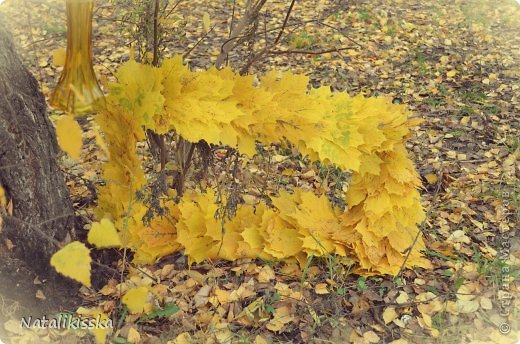 Рамка из картона украшенная листьями (ох и помучилась я с ней, но оно того стоило!!!) (фото 8)