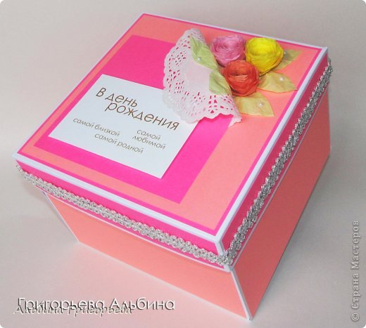 Magic Box!  Коробочка с сюрпризом букет роз Маме - Бабушке - Тёще! (фото 3)