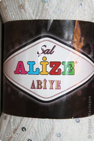 Пряжа ALIZE ABIYE SAL
80% - акрил
10% - полиэстер
5% - паетки
5% - металлик
крючок № 3
потребовалось - 50 грамм
 (фото 5)