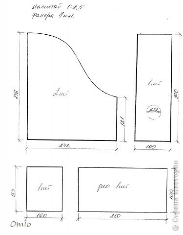Чертеж для фанеры толщиной 4 мм, если у вас фанера другой толщины, размеры нужно скорретировать.. (фото 4)