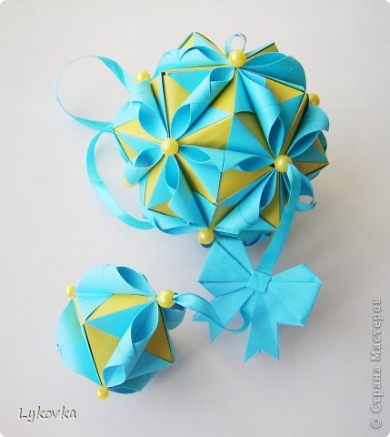 Кусудамы Томоко Фусе из книги "Floral globe" часть 1 (фото 17)