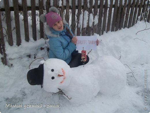 Вот, пожалуй, и все=) 
Спасибо, что посмотрели на моего снеговика=) (фото 4)