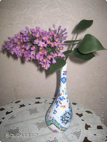Вот такую веточку из холодного фарфора я слепила. (фото 1)