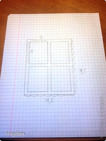 Размеры открыток небольшие, так как делала из остатков материалов. Размер самой открытки 7,5 Х 9,5 см. Размер четырёх фрагментов 3 Х 4 см. (фото 2)