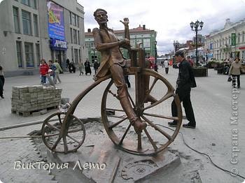 Памятник первым велосипедам, на нашем Уральском "Арбате" (фото 6)